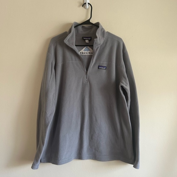 Patagonia Grey Fleece 1/4 Zip Size Large - Picture 1 of 8
